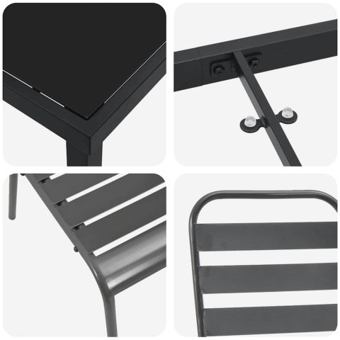 Zestaw do jadalni w ogrodzie 7 pcs Antracyt