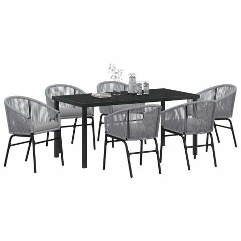 Zestaw do jadalni w ogrodzie 7 pcs Antracyt