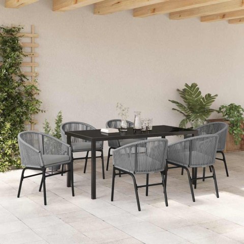 Zestaw do jadalni w ogrodzie 7 pcs Antracyt