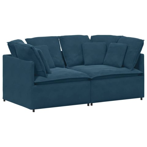 Sofa modułowa z poduszkami Velvet Blue