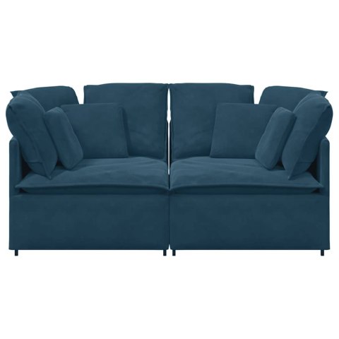 Sofa modułowa z poduszkami Velvet Blue