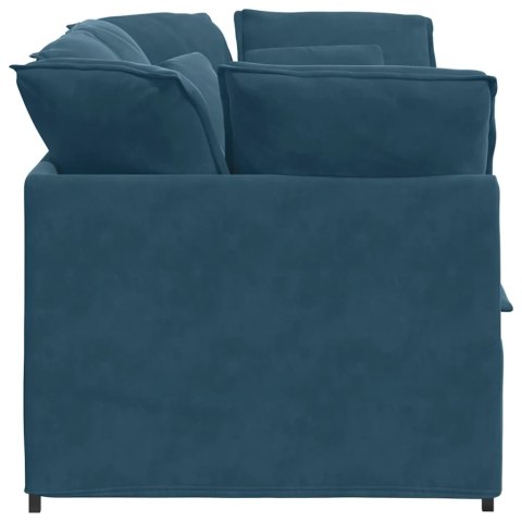 Sofa modułowa z poduszkami Velvet Blue