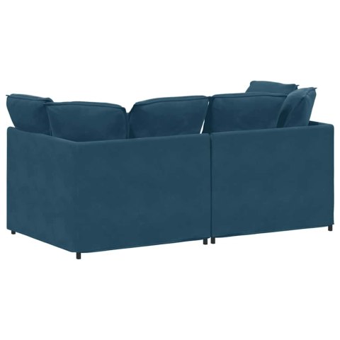 Sofa modułowa z poduszkami Velvet Blue