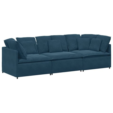 Sofa modułowa z poduszkami Velvet Blue