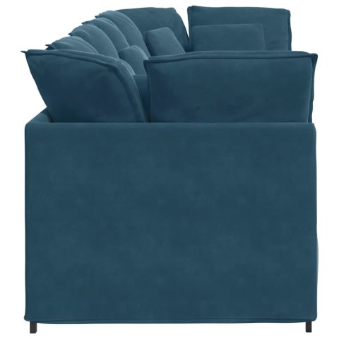Sofa modułowa z poduszkami Velvet Blue