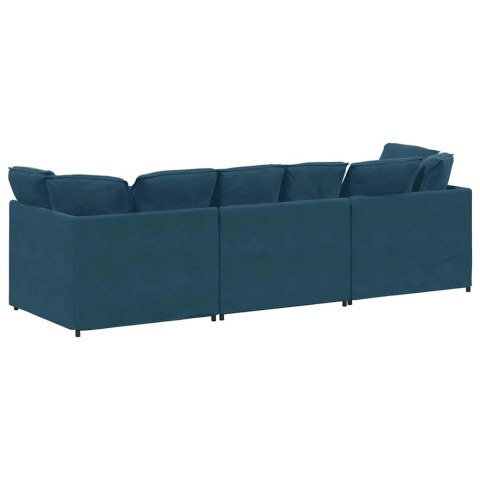 Sofa modułowa z poduszkami Velvet Blue