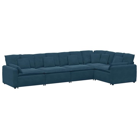 Sofa modułowa z poduszkami Velvet Blue