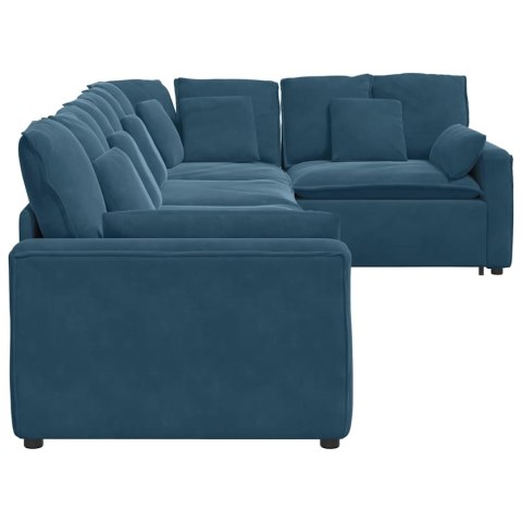 Sofa modułowa z poduszkami Velvet Blue