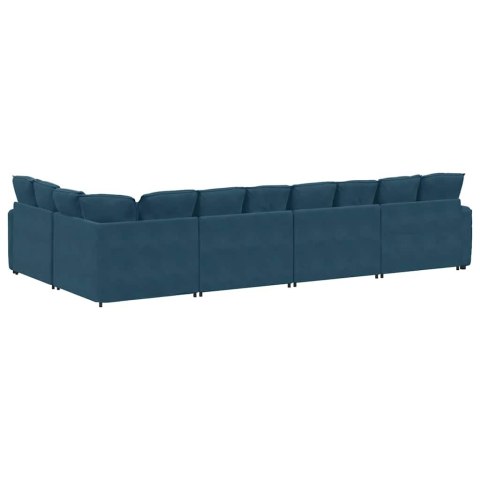 Sofa modułowa z poduszkami Velvet Blue