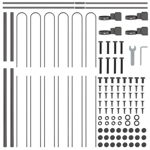 Ogrodzenie Ogrodowe 6 pcs Szary 10,2 x 1,5 m