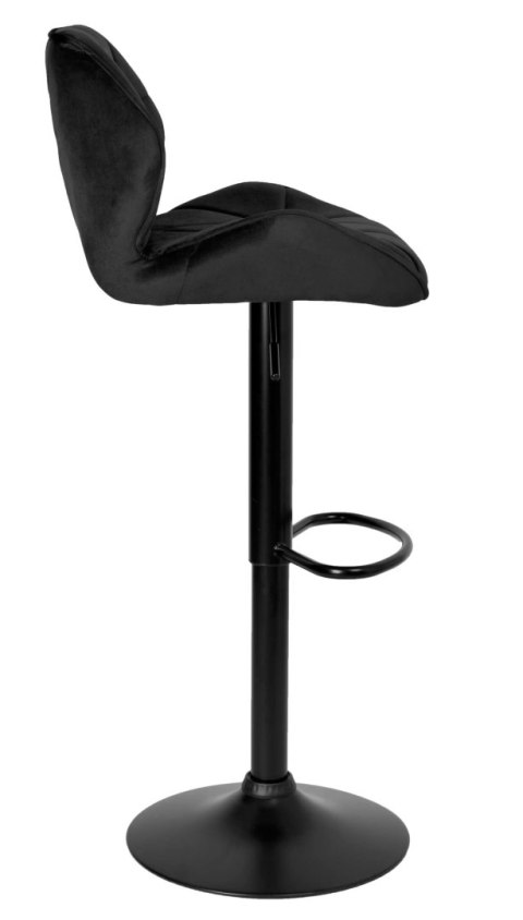 Krzesło barowe GRAPPO BLACK czarne VELVET