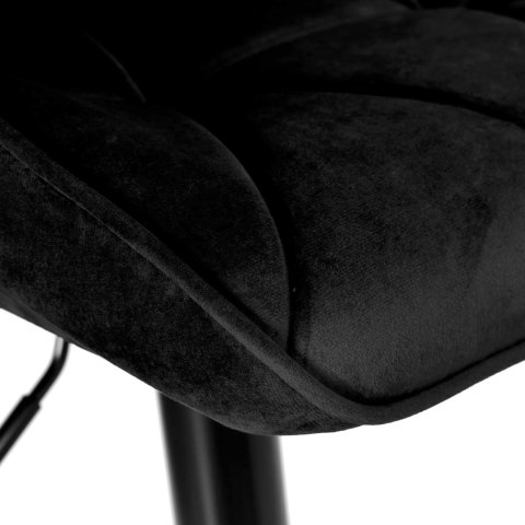 Krzesło barowe GRAPPO BLACK czarne VELVET