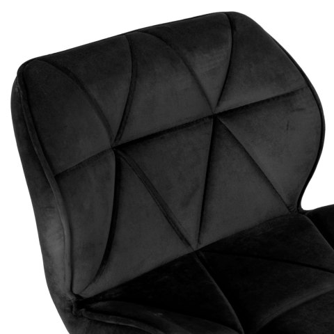 Krzesło barowe GRAPPO BLACK czarne VELVET