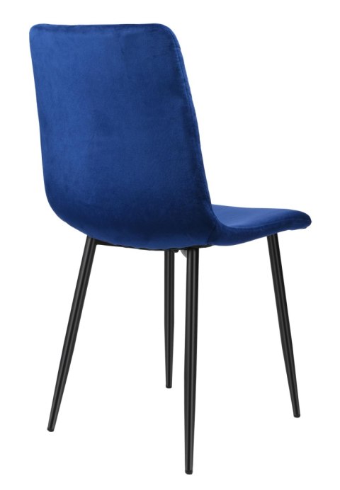Krzesło welurowe DEXTER VELVET granatowe