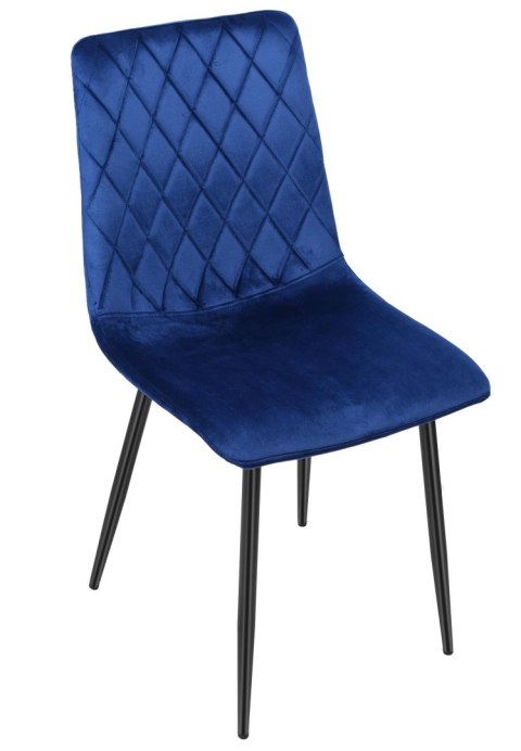 Krzesło welurowe DEXTER VELVET granatowe