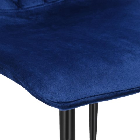 Krzesło welurowe DEXTER VELVET granatowe
