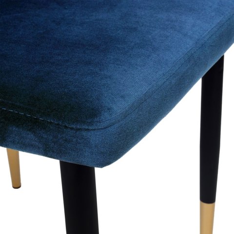 Krzesło welurowe VERMONT VELVET granatowe