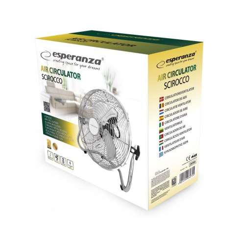 Wentylator podłogowy Esperanza Scirocco EHF005 (kolor srebrny) (OUTLET)
