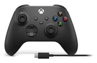Kontroler bezprzewodowy MICROSOFT Xbox Serie Black+USB-C