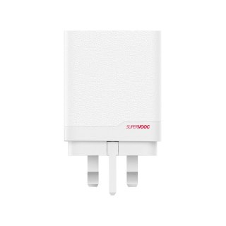 Ładowarka sieciowa OnePlus SuperVOOC GaN Dual Charger 120W USB-A/USB-C + kabel USB-C 1m Biała (OUTLET)