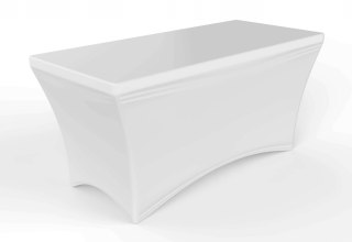 Pokrowiec stołu cateringowego 180 cm BIAŁY