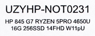 HP EliteBook 845 G7 AMD RYZEN 5 PRO 4650U 16GB 256GB SSD 14" FHD (US QWERTY) Win11pro + zasilacz UŻYWANY