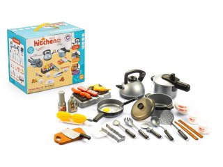 Mini kuchnia garnki akcesoria do kuchni dla dzieci 36 elementów