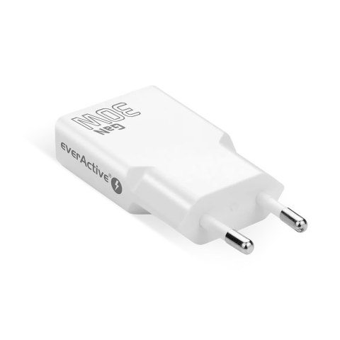 EVERACTIVE ŁADOWARKA SIECIOWA 2 X USB-C QUICK CHARGE 4+ 30W SUPER SLIM BIAŁA SC-385Q