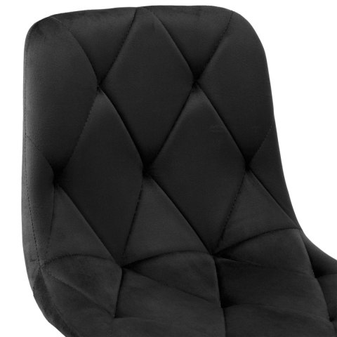 Krzesło barowe KINGSTON czarne VELVET