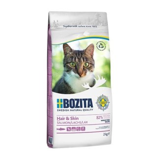 BOZITA Hair & Skin Wheat free Salmon - sucha karma dla kotów z problemami ze skórą i sierścią - 2kg