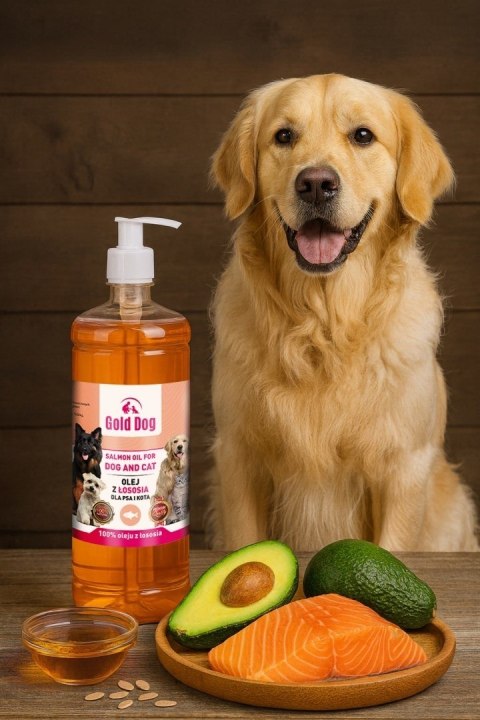 Gold Dog Olej z łososia 1L