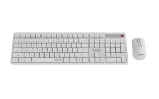 GEMBIRD BEZPRZEWODOWY ZESTAW KLAWIATURY + MYSZ SILENT KEY PRO BUSINESS, BIAŁY, UKŁAD US