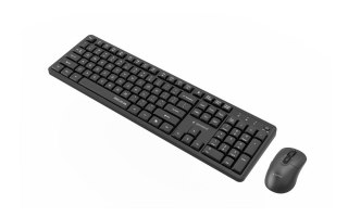 GEMBIRD BEZPRZEWODOWY ZESTAW KLAWIATURY + MYSZ SILENT KEY PRO BUSINESS, CZARNY, UKŁAD US
