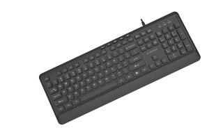 GEMBIRD KLAWIATURA PRZEWODOWA MULTIMEDIALNA SLIM, USB 5 KLAWISZY HOTKEYS, US LAYOUT, CZARNA
