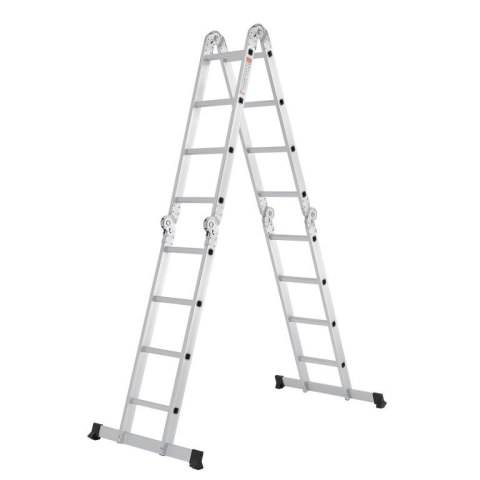 Aluminiowa drabina składana 3,6 m, 4-segmentowa, 6 szczebli