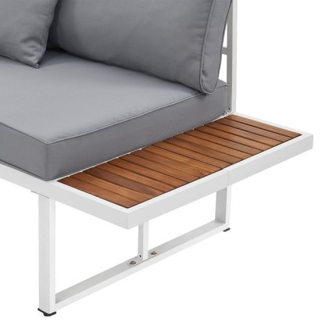 Zestaw ogrodowy dla 4 osób ze stołem, biały