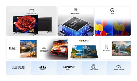 Telewizor TCL 65P79K QLED 65" 4K Ultra HD Google TV Dolby Atmos DVB-T2 Metaliczny