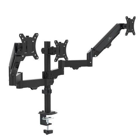 MACLEAN UCHWYT NA 3 MONITORY, SPRĘŻYNA GAZOWA, 17"-27", 2-8KG, CZARNY MC-137