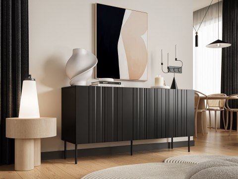 Komoda ISLA 150,5x40x75 czarny mat