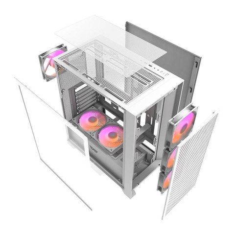 Obudowa komputerowa DARKFLASH DRX70 Mesh + 4 wentylatory RGB (biała)
