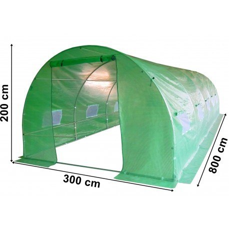 Tunel foliowy - szklarnia ogrodowa 3x8m