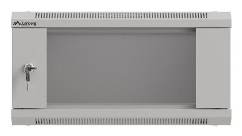 LANBERG SZAFA INSTALACYJNA RACK WISZĄCA 19" 4U 540X350 SZARA DRZWI PRZESZKLONE (FLAT PACK)