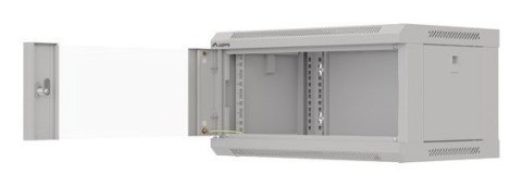 LANBERG SZAFA INSTALACYJNA RACK WISZĄCA 19" 4U 540X350 SZARA DRZWI PRZESZKLONE (FLAT PACK)