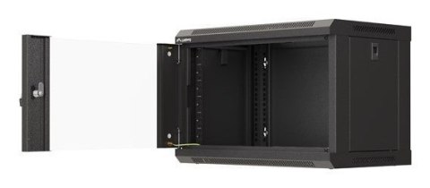 LANBERG SZAFA INSTALACYJNA RACK WISZĄCA 19" 6U 540X350 CZARNA DRZWI PRZESZKLONE (FLAT PACK)