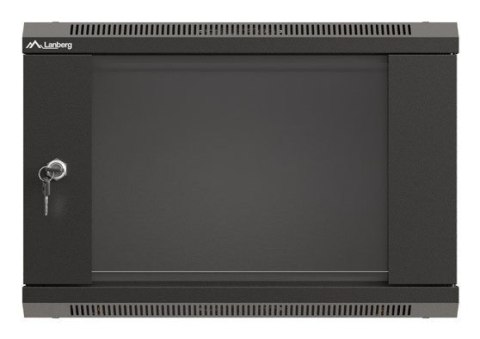 LANBERG SZAFA INSTALACYJNA RACK WISZĄCA 19" 6U 540X350 CZARNA DRZWI PRZESZKLONE (FLAT PACK)