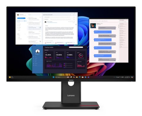Lenovo ThinkVision T27UD-40 27"UHD 60Hz 350nits AG HDMI DP USB Eclipse Black