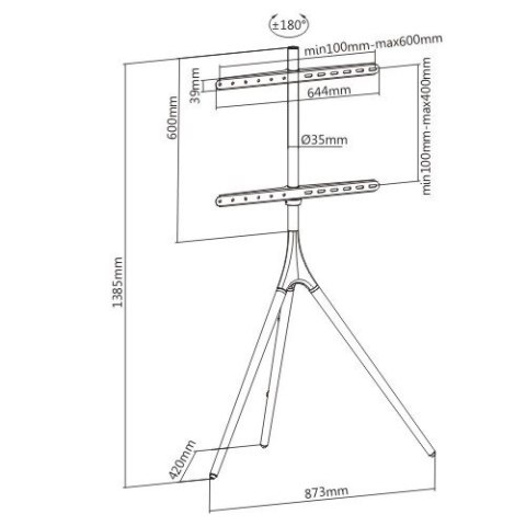TECHLY STOJAK PODŁOGOWY TRIPOD TV LED/LCD 45-65 CA (OUTLET)