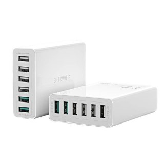 Ładowarka sieciowa BLITZWOLF BW-S15 60W 6xUSB-A (biała)