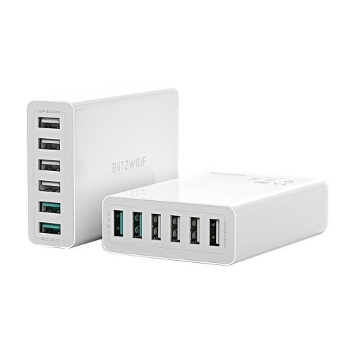 Ładowarka sieciowa BLITZWOLF BW-S15 60W 6xUSB-A (biała)