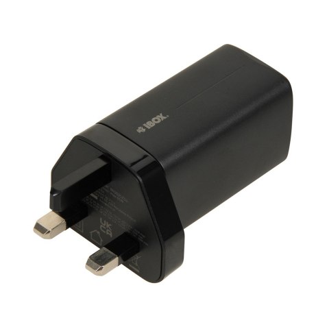 ŁADOWARKA SIECIOWA I-BOX C-65 GAN PD65W KABEL, CZARNA